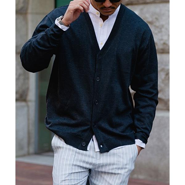 カーディガン 「vicci/ヴィッチ」セミルーズシルエットボタンカーディガン メンズ レディース