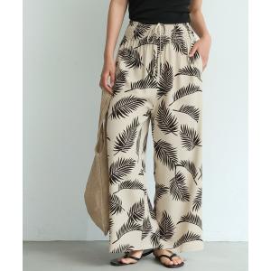 パンツ リーフ柄パンツ