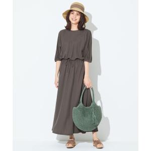 ワンピース 「洗える」ナチュラルワッシャー ワンピース レディース