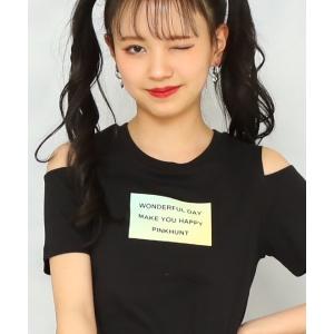 tシャツ Tシャツ キッズ PINKHUNT 肩出し転写プリントTシャツ 6973K｜ZOZOTOWN Yahoo!店