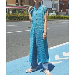 ベスト メッシュニットロングジレ