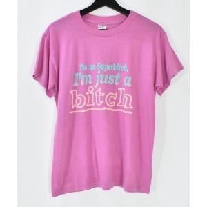 メンズ tシャツ Tシャツ 「ヴィンテージ古着」80's ”I'm just a bitch” プリント Ｔシャツ USA製｜zozo