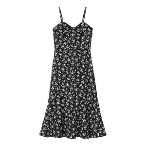 ワンピース 胸元リボンマーメイドキャミワンピ