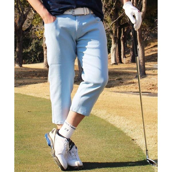 ゴルフ スーパーストレッチ クロップドゴルフパンツ ゴルフウェア ハーフパンツ メンズ メンズ