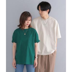 tシャツ Tシャツ メンズ *SHIPS: 「汗染み防止加工」 ビッグシルエット ヘビーウェイト ポケット Tシャツ