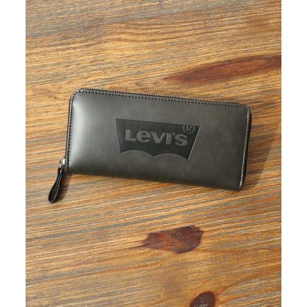 財布 Levi&apos;s/リーバイス BATWING バットウイングロゴ ラウンドファスナー ロングウォレ...