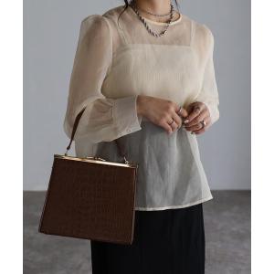 シャツ ブラウス シアーパフトップス