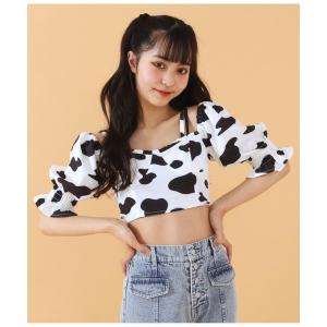 tシャツ Tシャツ キッズ 柄パフスリショートトップスカットソー｜zozo