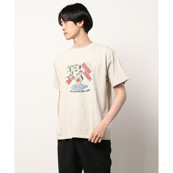 tシャツ Tシャツ メンズ 「HOUSTON」PIGMENT PRINT TEE（RESCUE FL...