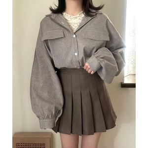 ブラウス シャツ ゆるだぼチェックシャツ レディース