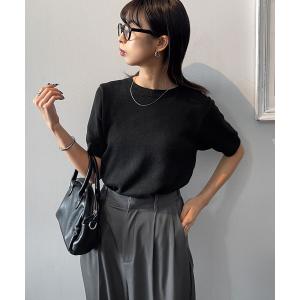 ニット ヘザーサマーニットトップス