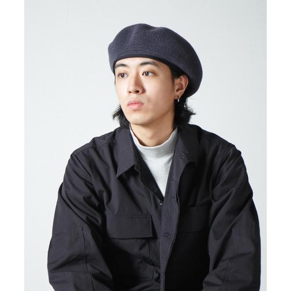 帽子 ベレー帽 Crochet Style Knit Beret / クロシェットスタイルニットベレ...