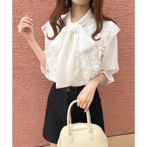 シャツ ブラウス レースボウタイブラウス【ZOZOTOWN限定アイテム】
