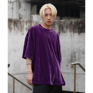 tシャツ Tシャツ メンズ オーバーサイズ サマー ベロア TEE｜zozo