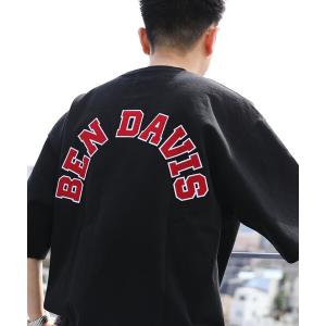 tシャツ Tシャツ WEB限定 BEN DAVIS×FREAK'S STORE/ベンデイビス 別注 ビッグシルエット別注 バック刺繍アーチロゴ クルー