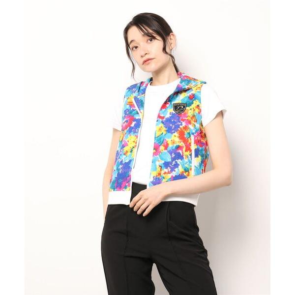 ベスト ジレ /rienda suelta/SUMMER FLOWER1パーカーベスト 　ゴルフウエ...