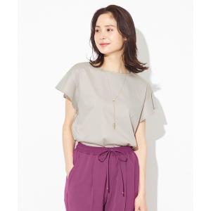 tシャツ Tシャツ 「定番人気」シルケットスムースフレアスリーブ カットソー レディース