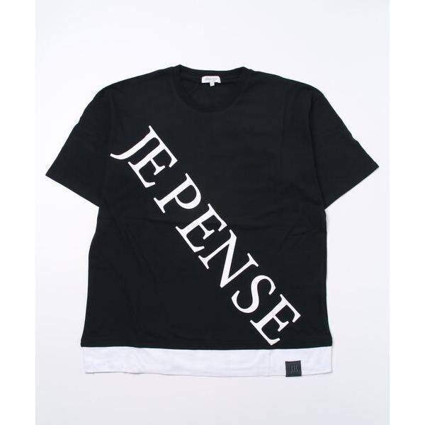 tシャツ 英字ロゴフェイクレイヤードTシャツ メンズ