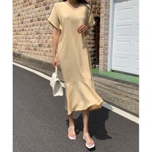 ワンピース Vネックマーメイドワンピース