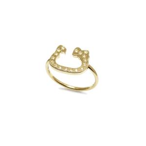 X-girl（エックスガール） 指輪 リング XG EMBLEM RHINESTONE RING
