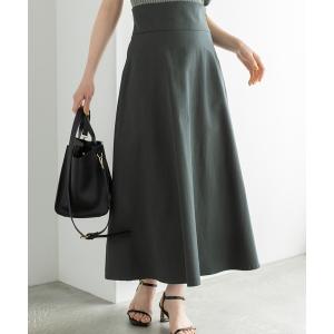スカート ハイウエストチノマキシフレアスカート