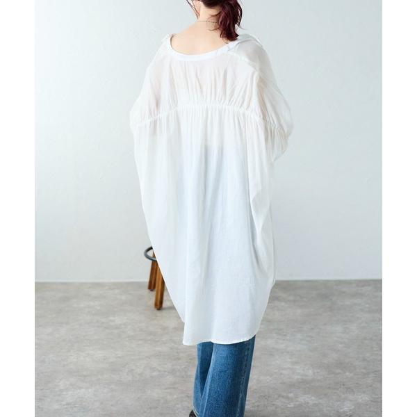 ブラウス シャツ 「Fizz/フィズ」　コットンボイルギャザーヨークブラウス レディース