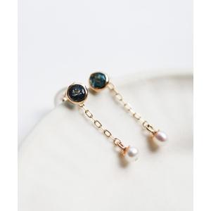 cui-cui K10 ロンドンブルートパーズ ロングピアス アメリカンピアス cui-cui / キュイキュイ / ジュエリー＆アクセサリー / ロンドンブルー