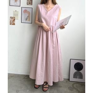 ワンピース リネンフレアロングワンピースの商品画像