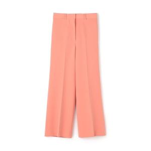 スラックス パンツ ライトダブルクロス セミフレアパンツ レディース