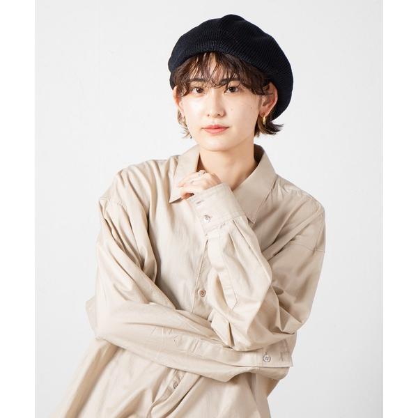 帽子 ベレー帽 Shiny Cotton Knit Beret / シャイニーコットンニットベレー ...