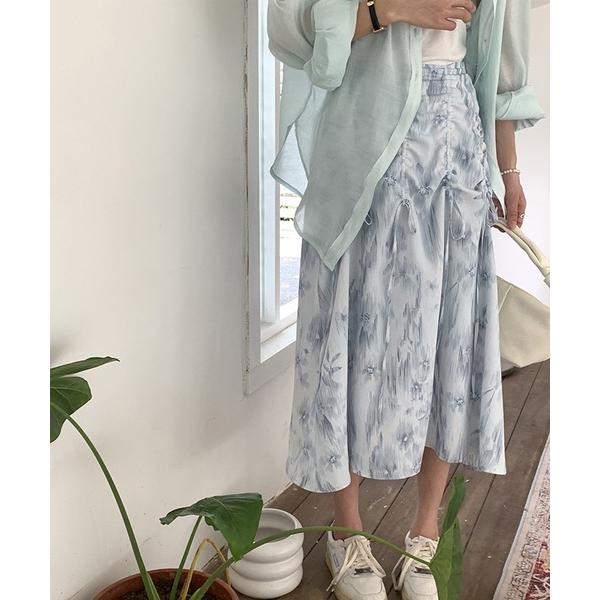 スカート Art花柄スカート