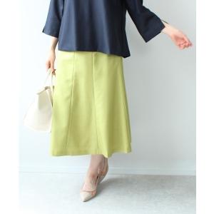 レディース スカート 「M〜5L 大きいサイズ」麻調ビエラ マーメイドスカート｜zozo