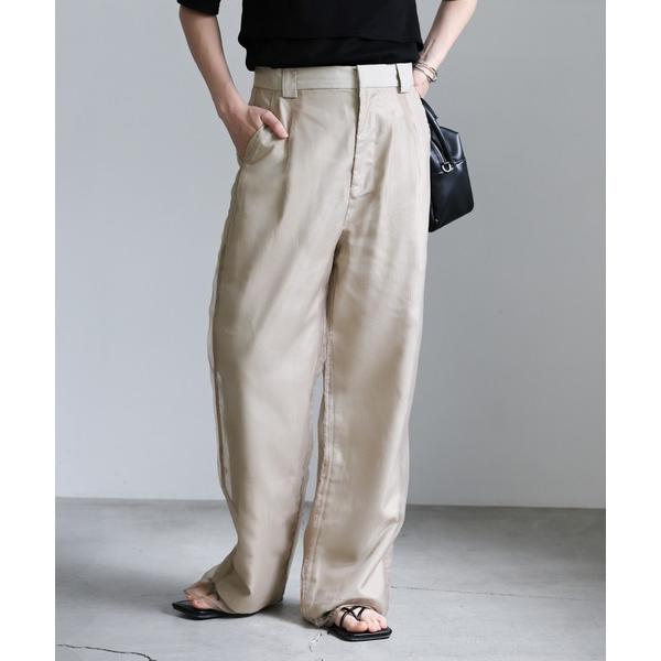 パンツ シースルーレイヤードパンツ レディース