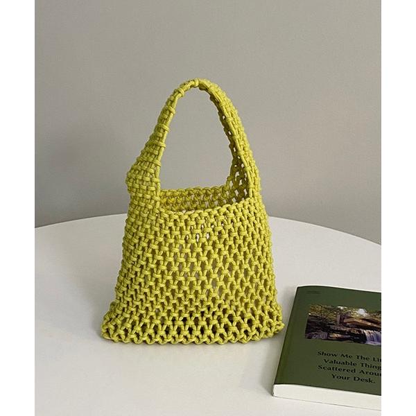 ハンドバッグ 編みハンドバッグ