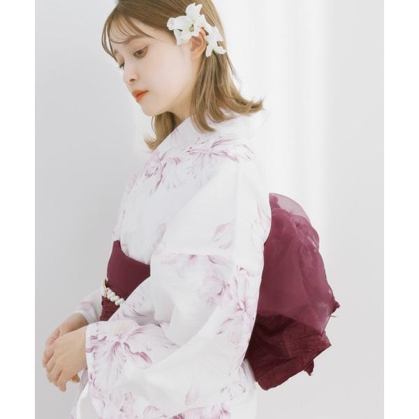 浴衣 1人で着られる浴衣5点セット 和歌山染工日本染め（ゆかた・しわへこ帯・下駄・着付け本・腰ひも）...