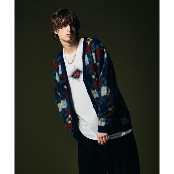 カーディガン Chequered Cardigan / チェッカーカーディガン メンズ
