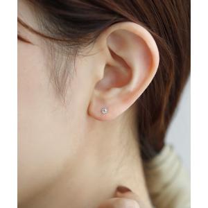 ピアス 一粒ビジューピアス「K10」 レディース
