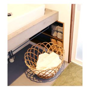 無印良品（MUJI） 収納 重なるラタン角型バスケット・中 （V）約幅