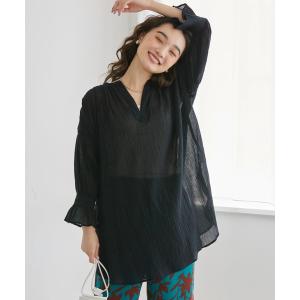 シャツ ブラウス スキッパー楊柳チュニック