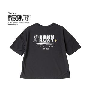 ラッシュガード PEANUTS RG RASHTEE/ロキシーキッズ半袖ラッシュガード(水着)