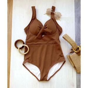 水着 バストリボン リブ ワンピース 水着