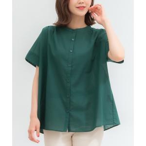 シャツ ブラウス マオカラーブラウス