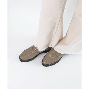 ローファー レイン対応 スタッズローファー レディース