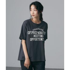 tシャツ Tシャツ 布帛切替アメカジロゴTEE　＊