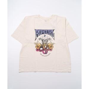 tシャツ 「RIP CURL リップカール」AZALEA ROCK HERITAGE TEE/バックプリント半袖Tシャツ レディース