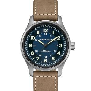 Hamilton ハミルトン　自動巻き時計 カーキ　 ダークブルー 42mm HAMILTON 腕時計 「ハミルトン」 Khaki Field （カーキ