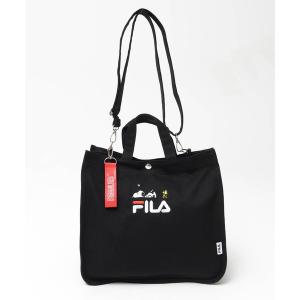 トートバッグ バッグ レディース FILA×PEANUTS/フィラ×ピーナッツ 2WAY バッグ スヌーピー 綿 キャンバス スナップ釦 ボタン トー｜ZOZOTOWN Yahoo!店