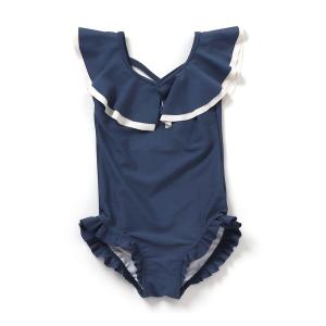 水着 バイカラーフリルワンピース水着_UVカット