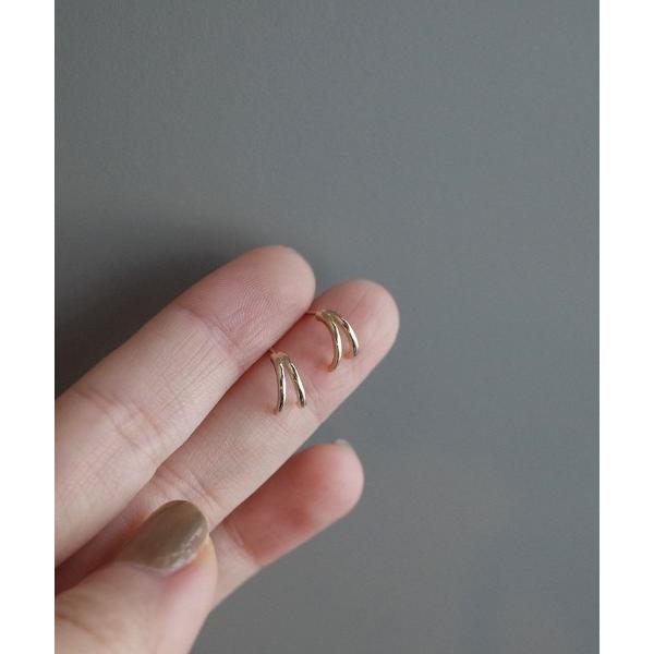 ピアス YU-KA : ダブルラインセミサークルミニピアス / DOUBLE LINE SEMICI...