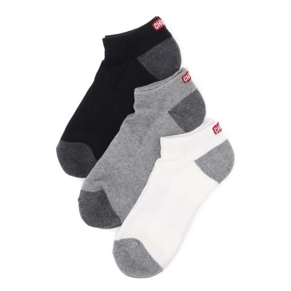 靴下 メンズ 「CHUMS」3P CHUMS Logo Ankle Socks